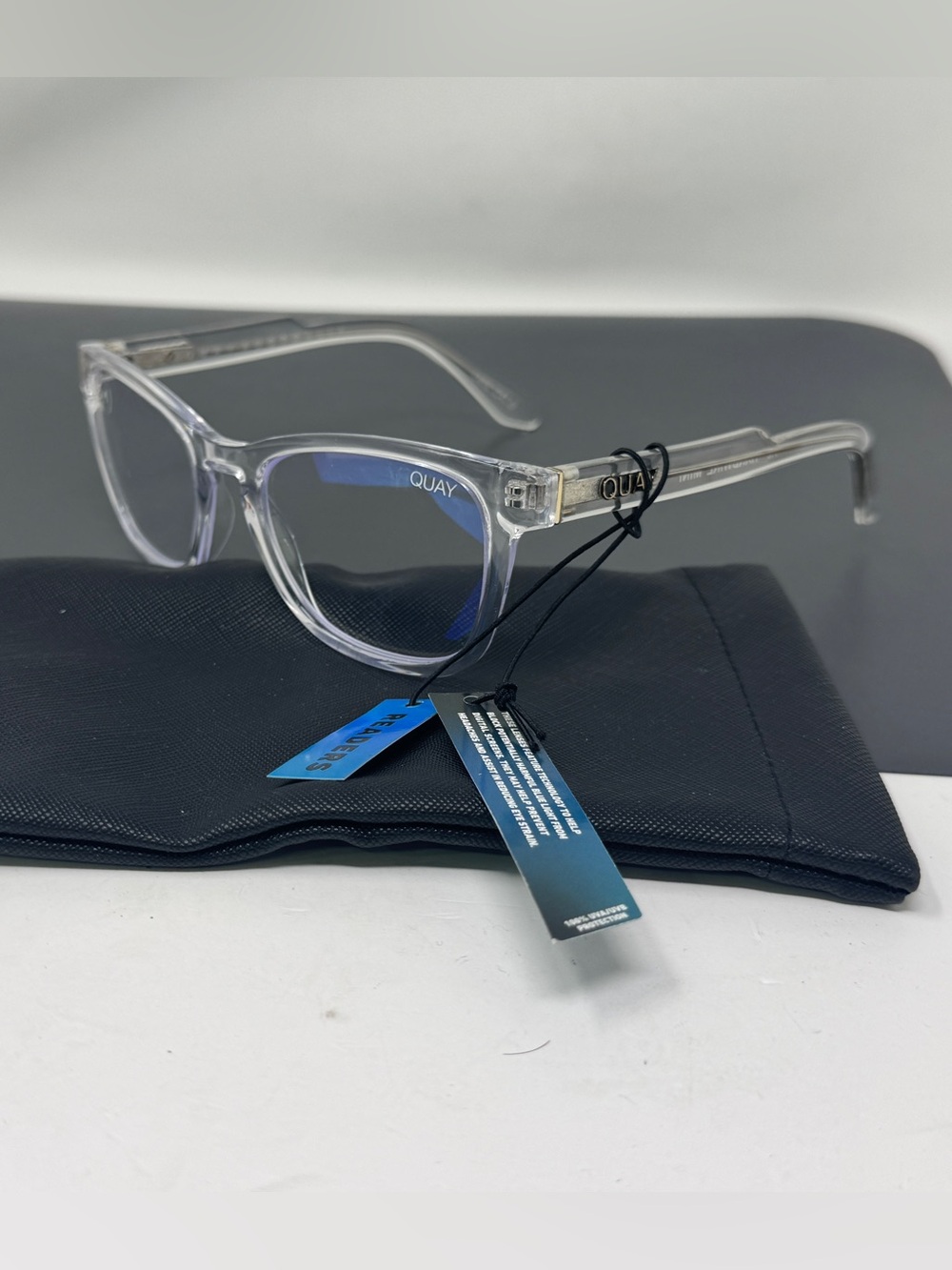 Quay Mini Hardwire Blue Light Glasses reading glasses + 1.00 clear